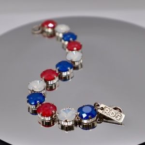 Patriotic Swarovski Crystal Bracelet